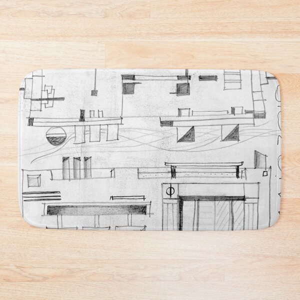 Item preview, elevation and plan studies designed and sold by Tereza Pilar  Art.
