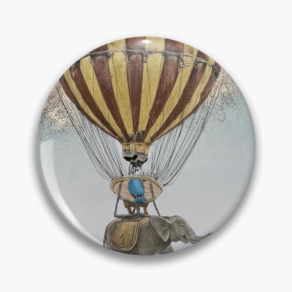 Item preview, Elephant floating with hot air balloon designed and sold by Photopat.