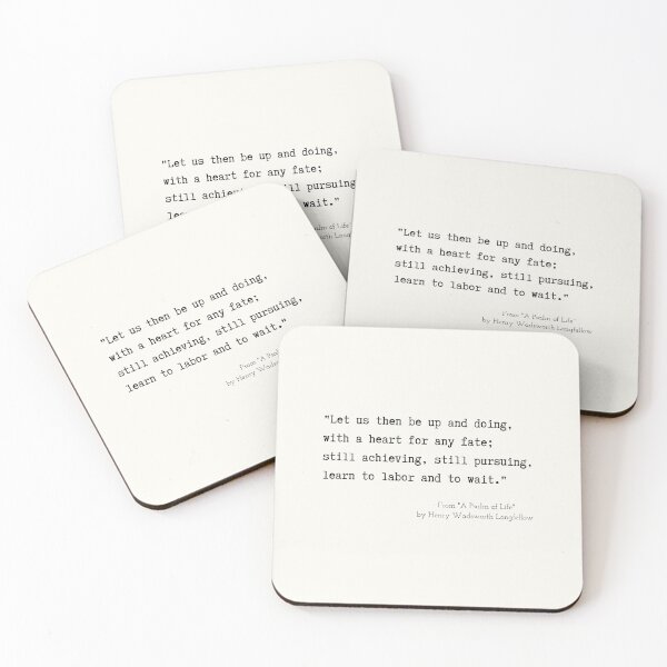 Item preview, A Motivational Poetic Quote from "A Psalm of Life" by Henry Wadsworth Longfellow designed and sold by Poemit.