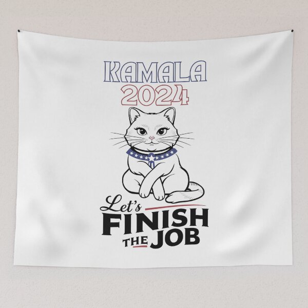 Item preview, Childless Cat Lady For Kamala - Let's Finish The Job designed and sold by MALIKABO.