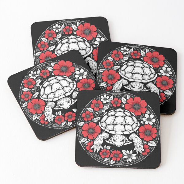 Item preview, Turtle surrounded by flowers designed and sold by RedStacks.