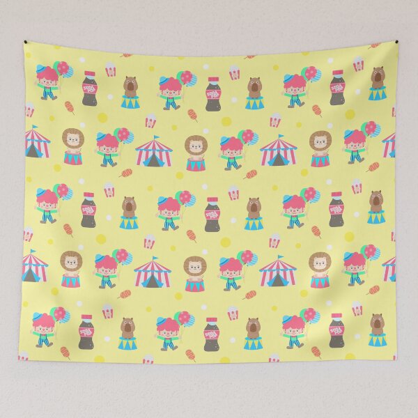 Item preview, cute kids pastel seamless pattern circus party illustration designed and sold by nuchz.