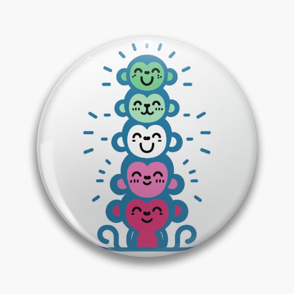 Item preview, Cute Abrosexual Pride Flag Monkeys, Abrosexual Stacked Monkeys designed and sold by Travelslightly.