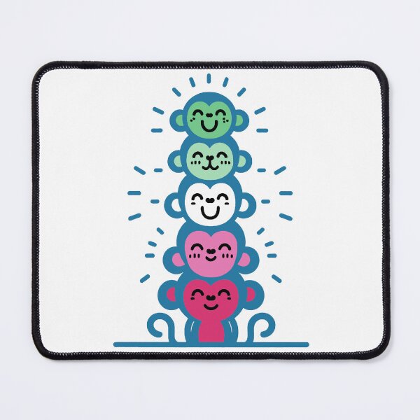 Item preview, Cute Abrosexual Pride Flag Monkeys, Abrosexual Stacked Monkeys designed and sold by Travelslightly.
