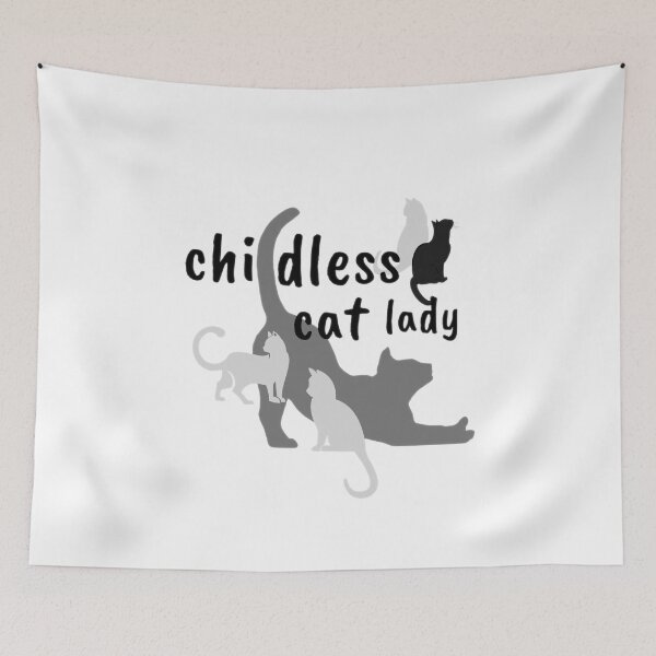 Item preview, Happy childless cat lady designed and sold by InverseArt.