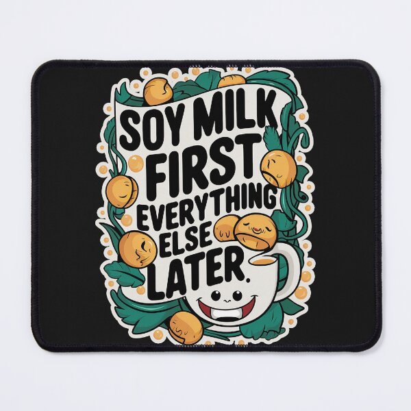Item preview, ''Soy Milk First'' Funny Kawaii Milk Lover T-Shirt designed and sold by Witty Shirts.