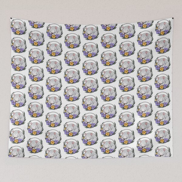 Item preview, Cute Possum Sleeping on Flowers designed and sold by RedStacks.