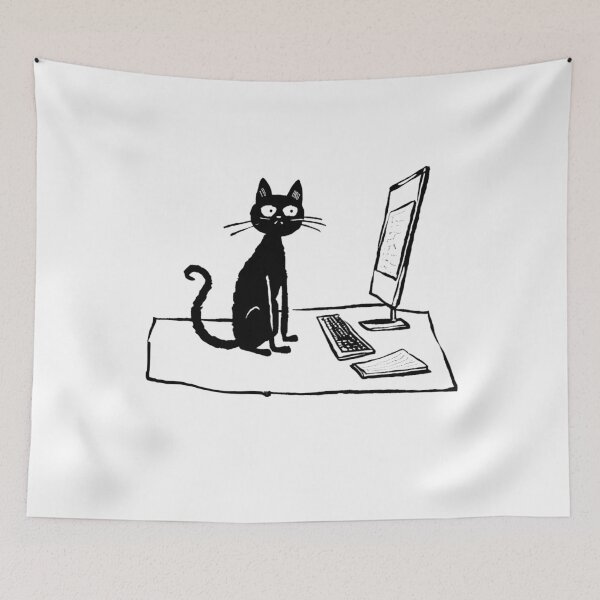 Item preview, a computer cat designed and sold by zazarstore.