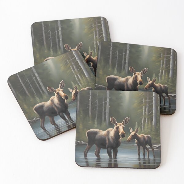 Item preview, Elks/Mooses in Forest Lake designed and sold by CalmnessbyChoice.