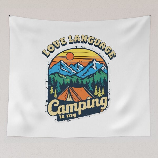 Item preview, Camping is my love language vintage designed and sold by JiraVibes.