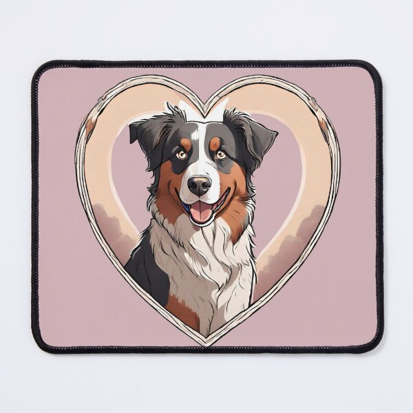 Item preview, Tricolor Australian Shepherd in a Heart: Adorable Design for Dog Lovers designed and sold by GoodyPaws.