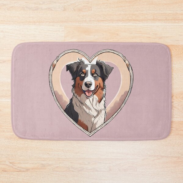Item preview, Tricolor Australian Shepherd in a Heart: Adorable Design for Dog Lovers designed and sold by GoodyPaws.
