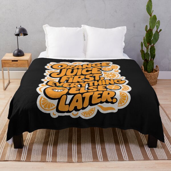 Item preview, ''Orange Juice First'' Funny Kawaii Orange Lover T-Shirt designed and sold by Witty Shirts.