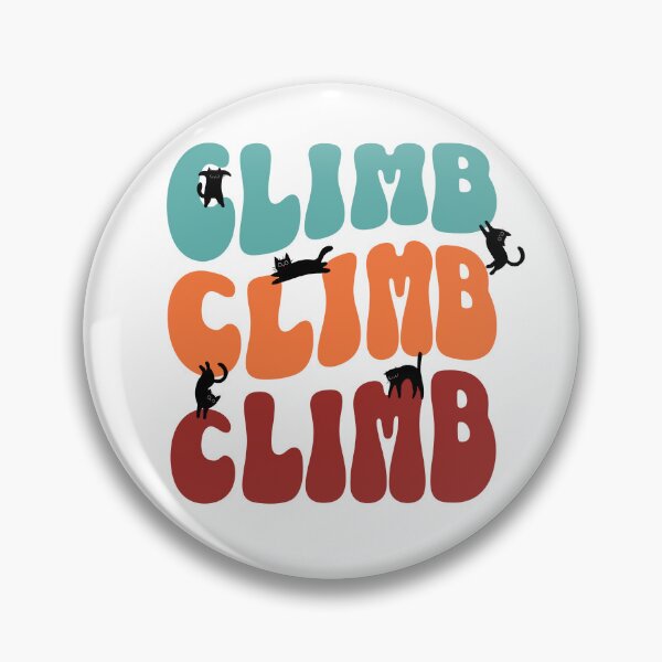 Item preview, Cats climbing bouldering and jumping on a retro climb lettering designed and sold by Bouldershop.