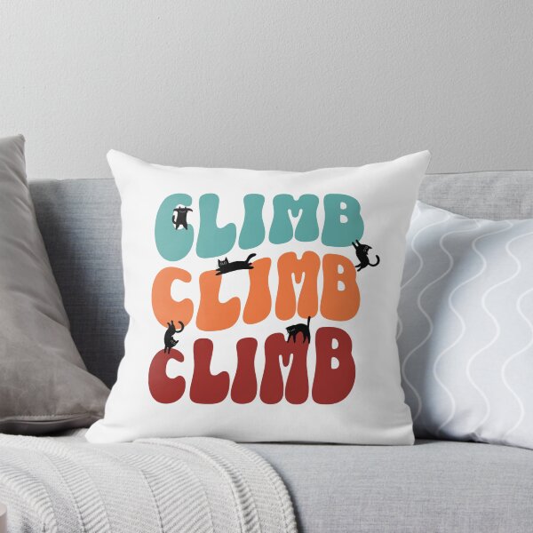 Item preview, Cats climbing bouldering and jumping on a retro climb lettering designed and sold by Bouldershop.