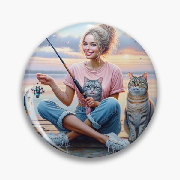 Item preview, Fishing with Feline designed and sold by M-Y-A-R-T-.