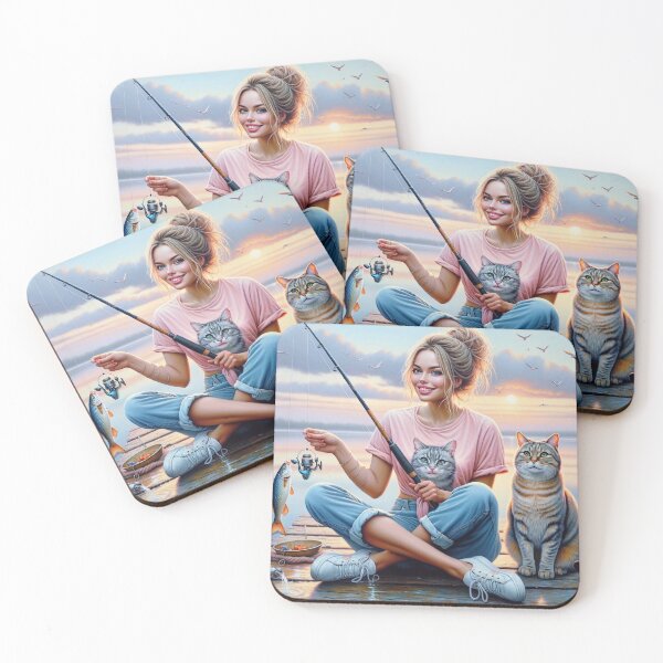 Item preview, Fishing with Feline designed and sold by M-Y-A-R-T-.