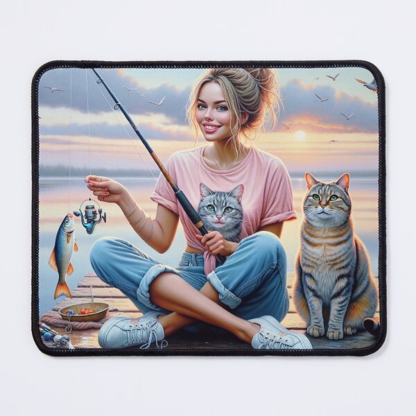 Item preview, Fishing with Feline designed and sold by m-y-A-I-A-R-T-.
