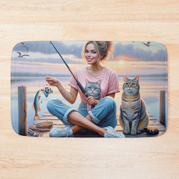 Item preview, Fishing with Feline designed and sold by M-Y-A-R-T-.