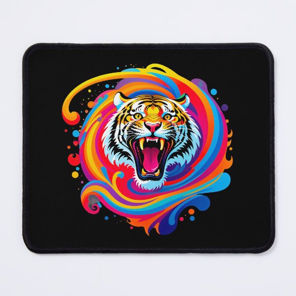 Item preview, Colorful Roaring Tiger Art designed and sold by artwaves.