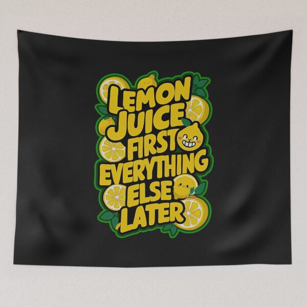 Item preview, ''Lemon Juice First'' Funny Kawaii Lemon Lover T-Shirt designed and sold by Witty Shirts.