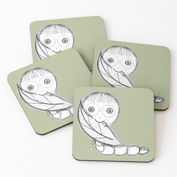 Item preview, Doodle worm eat leaf drawn cartoon designed and sold by nongsao4.