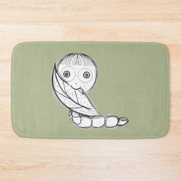 Item preview, Doodle worm eat leaf drawn cartoon designed and sold by nongsao4.