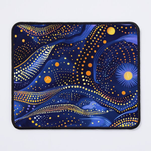 Item preview, Starry night inspired Australian Aboriginal dot art design designed and sold by anins-azuree.