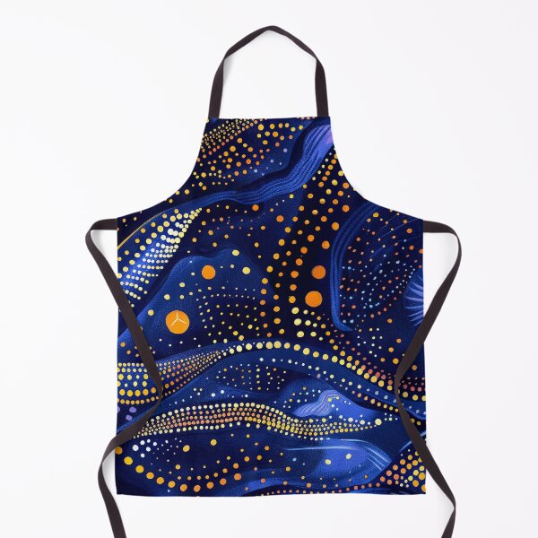 Item preview, Starry night inspired Australian Aboriginal dot art design designed and sold by anins-azuree.