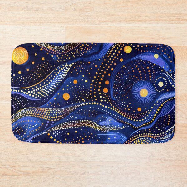 Item preview, Starry night inspired Australian Aboriginal dot art design designed and sold by anins-azuree.