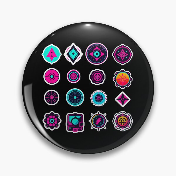 Item preview, Geometric Neon Symbols Collection designed and sold by artwaves.