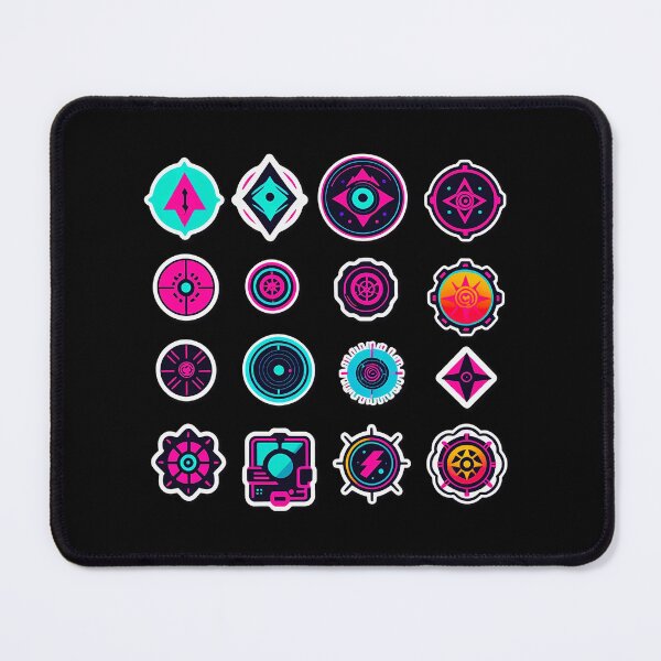Item preview, Geometric Neon Symbols Collection designed and sold by artwaves.