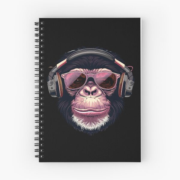 Item preview, Cabeza de mono DJ divertida | Auriculares de música chimpancé designed and sold by ViralBrowser.