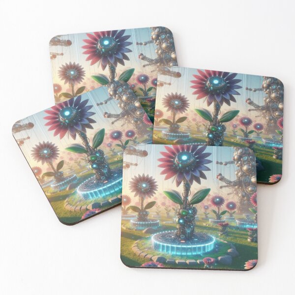 Item preview, Cybernetic Garden With Mechanical Flowers. designed and sold by IrsathThaslima.
