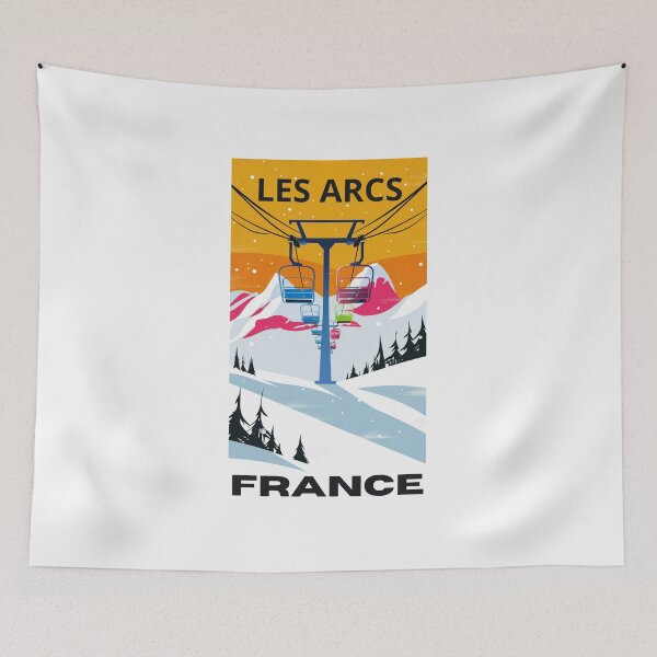 Item preview, A Vintage Travel Illustration of Les Arcs - France designed and sold by GoodOldVintage.