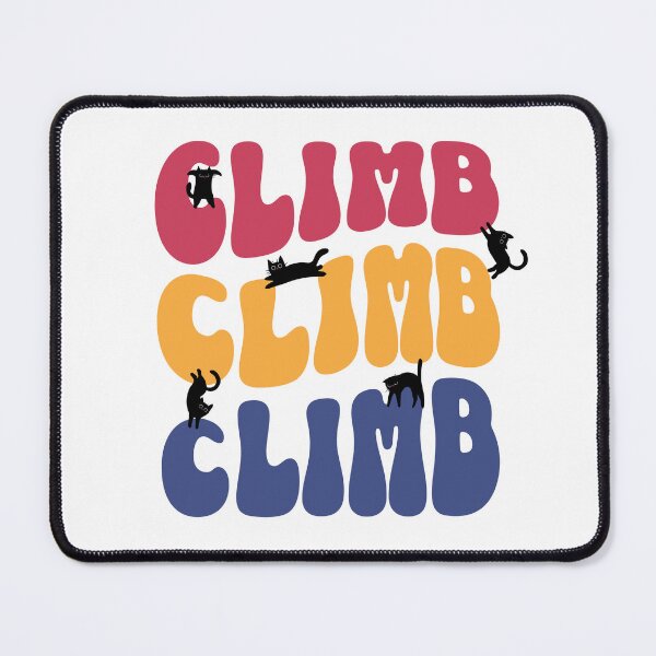 Item preview, Cats climbing bouldering and jumping on a vintage climb lettering designed and sold by Bouldershop.