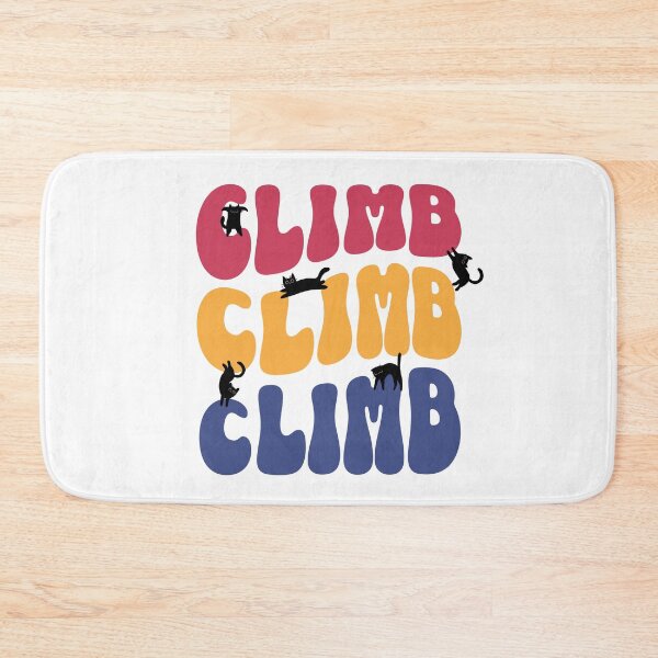 Item preview, Cats climbing bouldering and jumping on a vintage climb lettering designed and sold by Bouldershop.