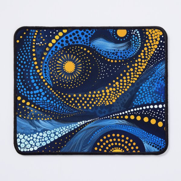 Item preview, Starry night inspired Australian Aboriginal dot art design designed and sold by anins-azuree.