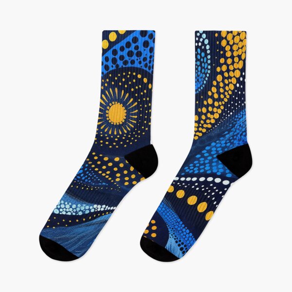 Item preview, Starry night inspired Australian Aboriginal dot art design designed and sold by anins-azuree.