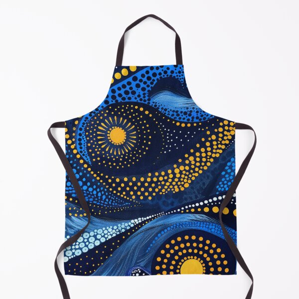 Item preview, Starry night inspired Australian Aboriginal dot art design designed and sold by anins-azuree.