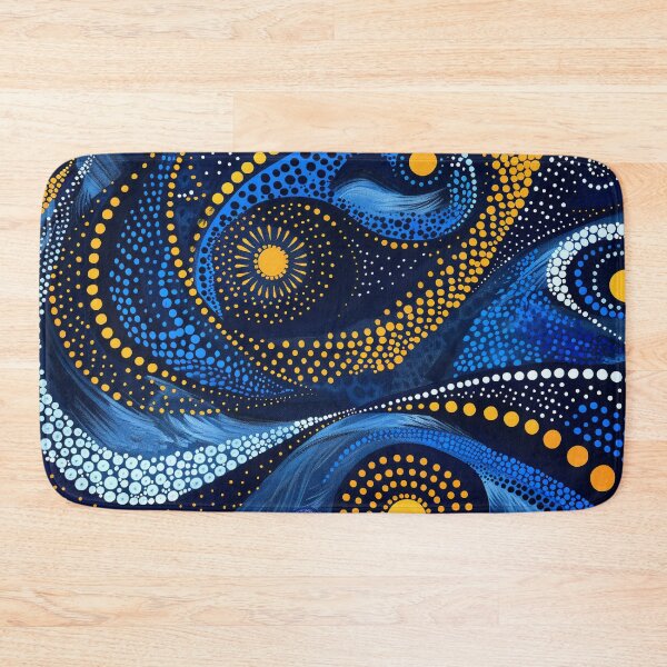 Item preview, Starry night inspired Australian Aboriginal dot art design designed and sold by anins-azuree.