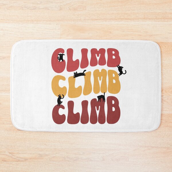 Item preview, Kittens climbing bouldering and jumping on a vintage curvy lettering designed and sold by Bouldershop.