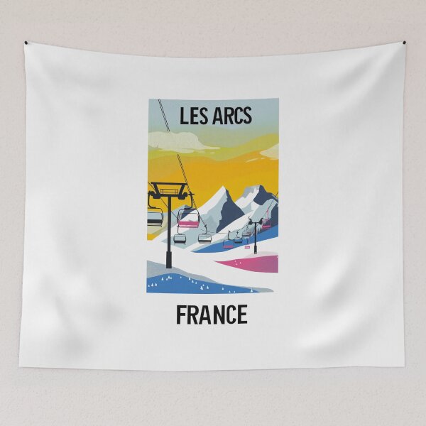 Item preview, A Vintage Travel Illustration of Les Arcs - France designed and sold by GoodOldVintage.