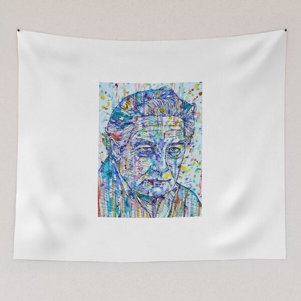 Item preview, OCTAVIO PAZ watercolor and ink portrait designed and sold by lautir.