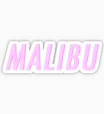 Malibu Pink Retro Sticker