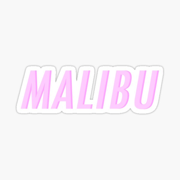 Malibu Pink Retro Sticker