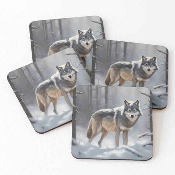 Item preview, Gray Wolf in Winter Forest designed and sold by CalmnessbyChoice.