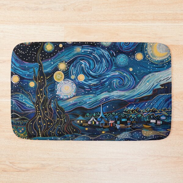 Item preview, Starry night inspired Australian Aboriginal dot art design designed and sold by anins-azuree.