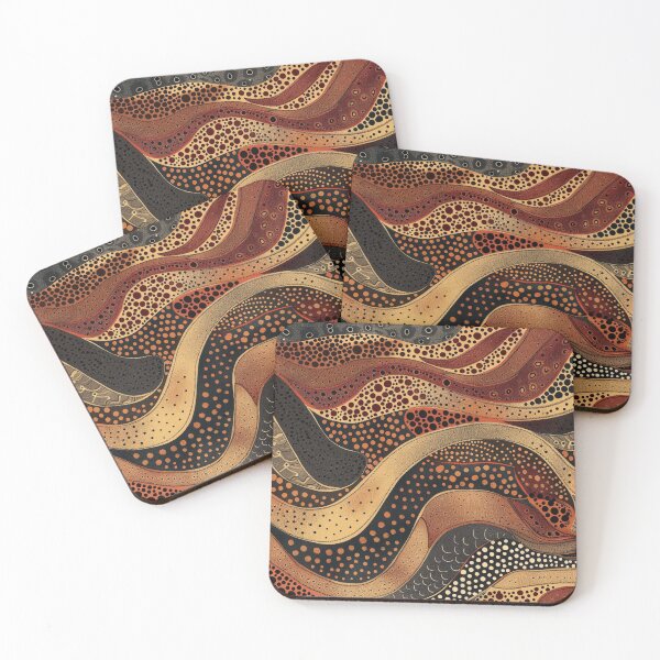 Item preview, Australian Aboriginal dot art snake pattern design designed and sold by anins-azuree.