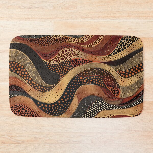 Item preview, Australian Aboriginal dot art snake pattern design designed and sold by anins-azuree.